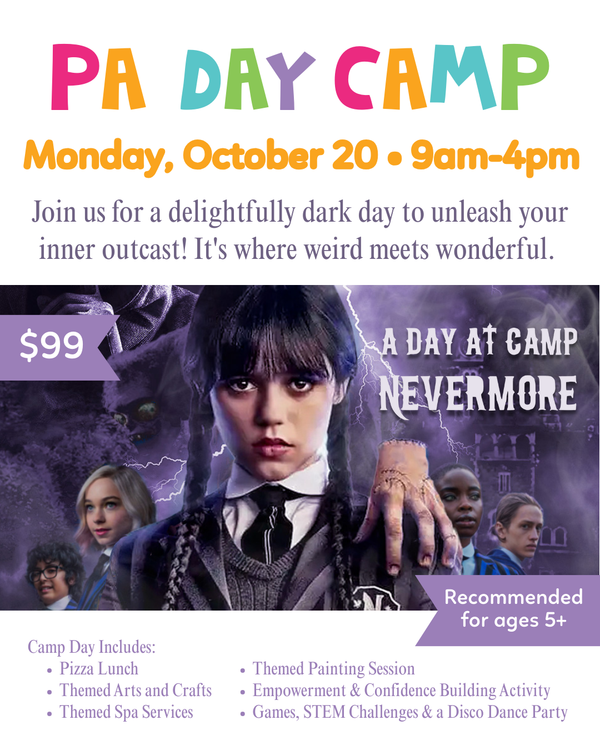 A Day at Camp Nevermore (PA Day CAMP): Monday, October 20 2025