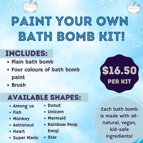 Paint your own  bath bomb kit