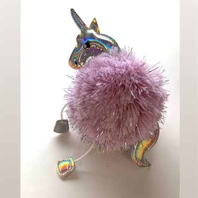Unicorn Pom-Pom Keychain